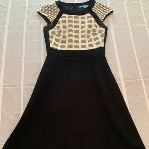 Black and White A Line Antonio Melani Dress